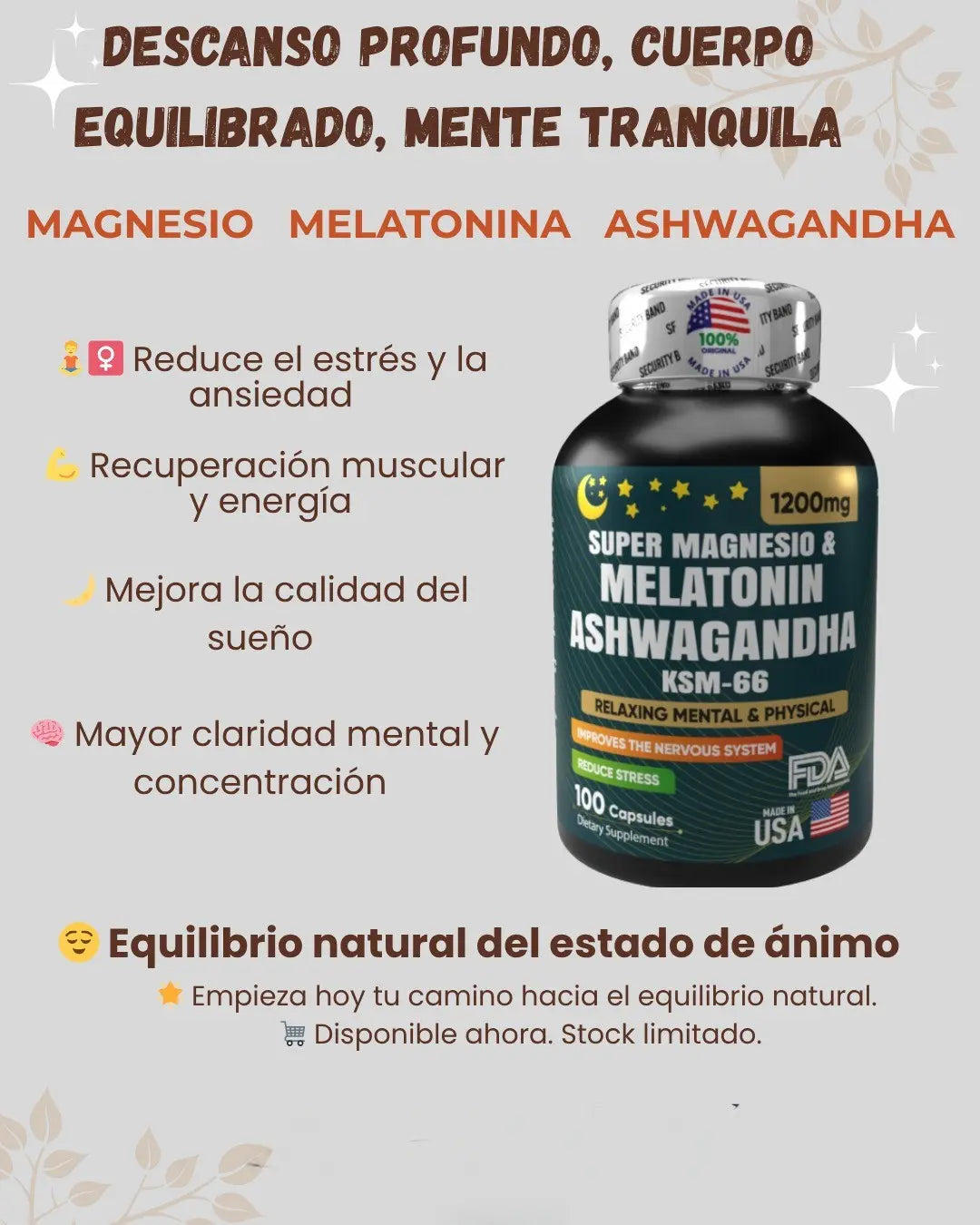 Super Magnesio Y Melatonin Ashwagandha - RELIVIA