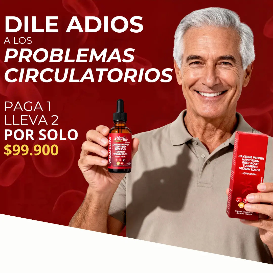 Vascu Glow * Activa tu circulación y siente tus piernas mas ligeras desde la primera gota.